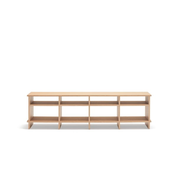 Comodă TV în culoare naturală cu aspect de lemn de stejar 180x50x40 cm Inari – Teulat