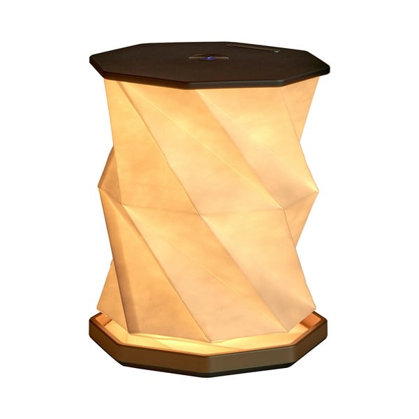 Veioză neagră LED (înălțime 18 cm) Twist Hexagon – Gingko