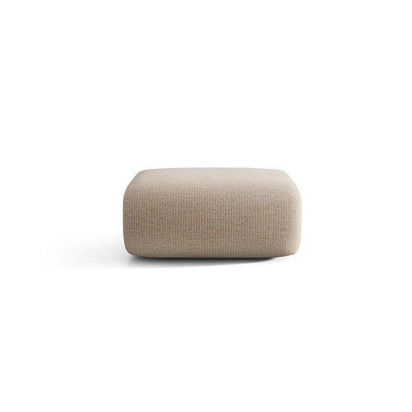 Puf bej cu tapițerie din chenille Neo – Micadoni -image-1