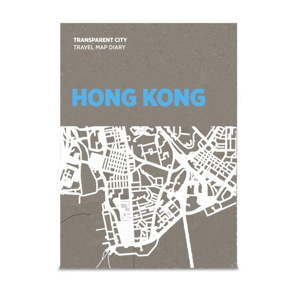 Jurnal pentru notițe pe hartă Palomar Transparent City Hong Kong