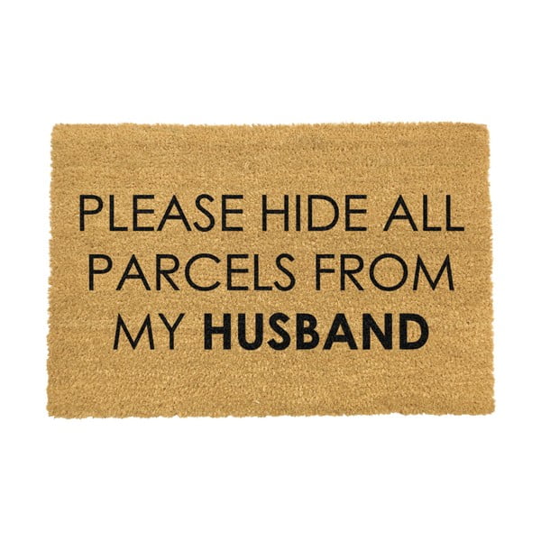 Covoraș intrare din fibre de cocos Artsy Doormats Please Hide, 40 x 60 cm