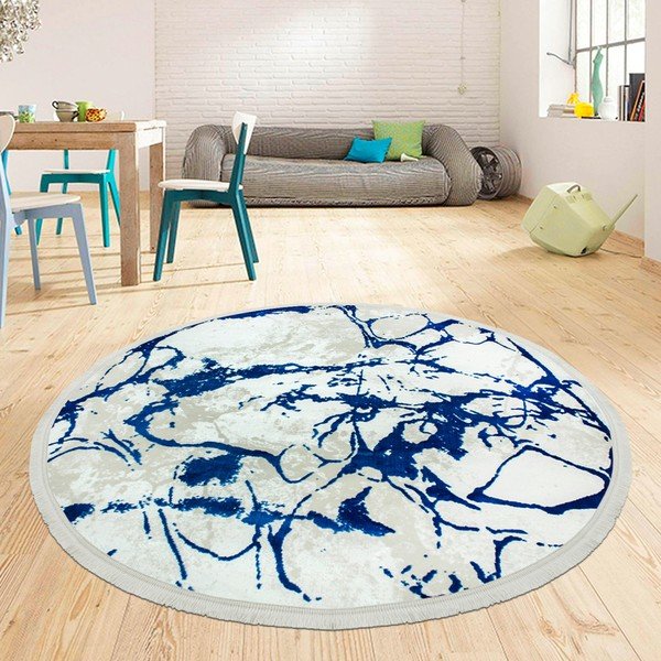 Covor Extravagante Azul, ⌀ 150 cm