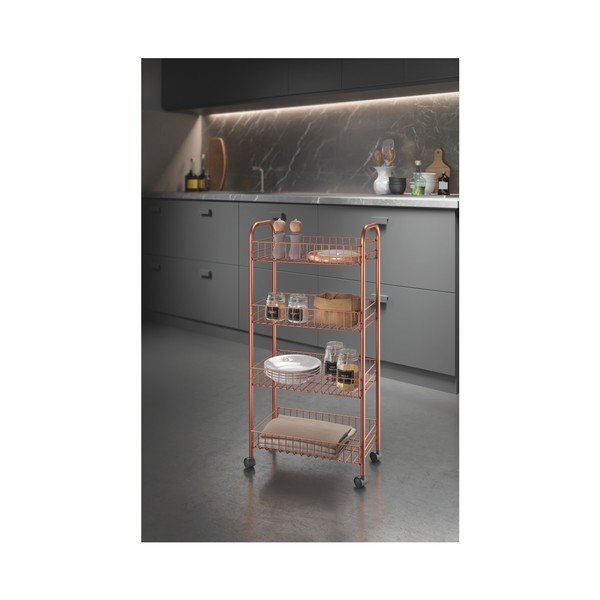 Raft metalic mobil arămiu 41x84 cm Ascona - Metaltex-image-2
