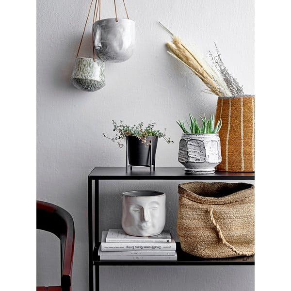 Ghiveci de teracotă Bloomingville Ignacia, înălțime 15,5 cm, alb-image-1