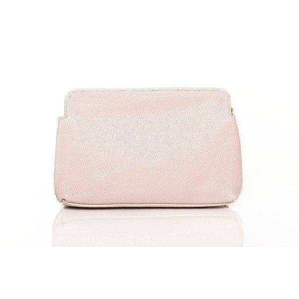 Poșetă din piele Federica Bassi Envelope Beige-image-3