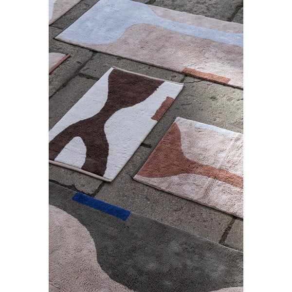 Covor albastru deschis/bej lavabil din bumbac 50x80 cm Figura – Mette Ditmer Denmark-image-3