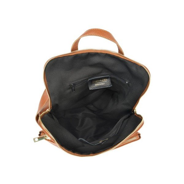 Rucsac din piele Isabella Rhea Maria, maro coniac-image-2