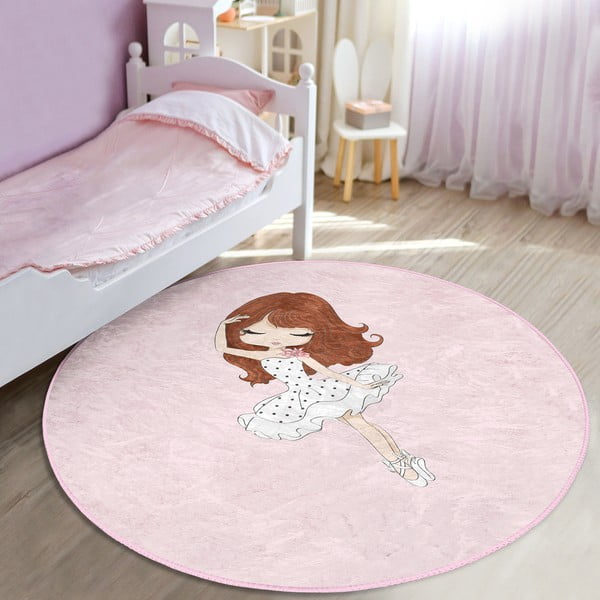 Covor pentru copii roz ø 120 cm Comfort – Mila Home-image-2