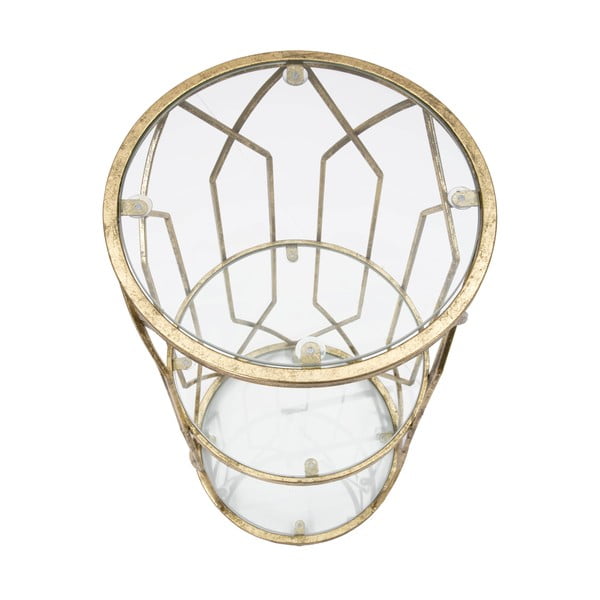 Măsuță auxiliară rotundă cu blat din sticlă ø 35 cm Tunisi – Mauro Ferretti-image-1