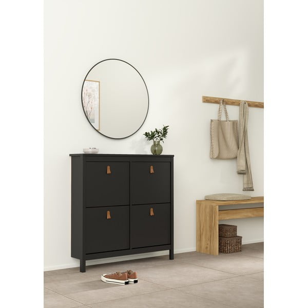 Pantofar negru cu deschidere înclinată Madrid – Tvilum-image-1