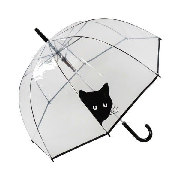 Umbrelă transparentă rezistentă la vânt Ambiance Birdcage Peeking Cat, ⌀ 84 cm