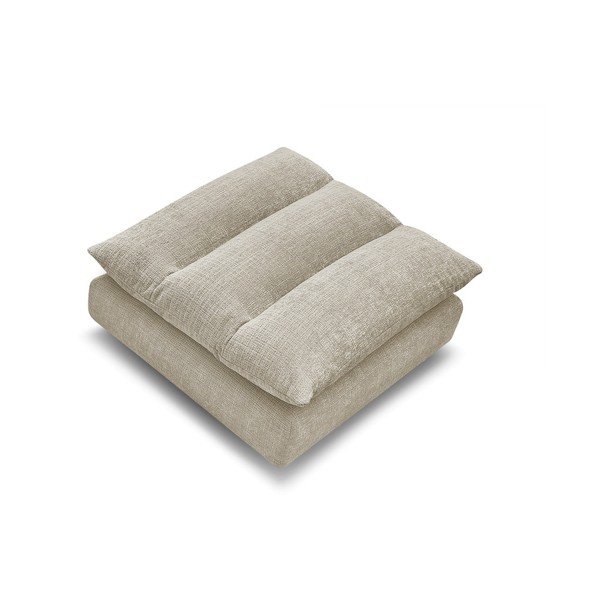 Taburet bej cu tapițerie din chenille Neil – Bobochic Paris-image-2