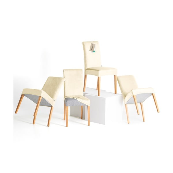 Huse crem 4 buc. elastice pentru scaun 48 cm Sento – Restilo