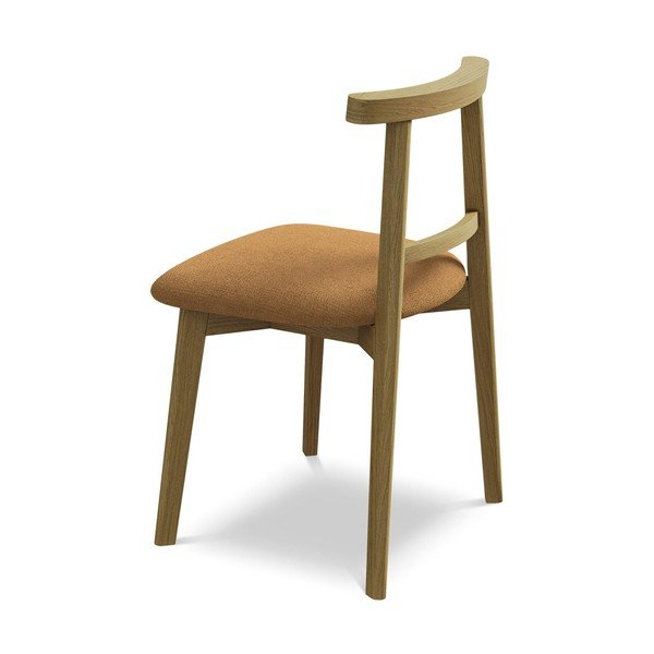 Scaun de dining teracotă din lemn masiv Ohelo – Makamii-image-3