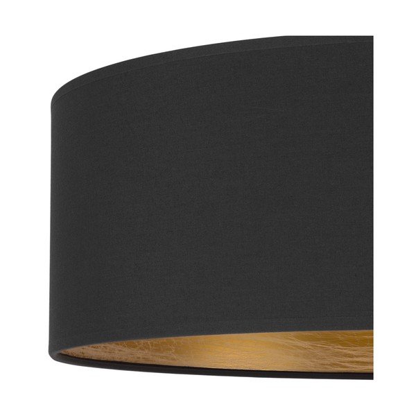 Lampadar cu detaliu auriu Sotto Luce Tres XL, ⌀ 45 cm, negru-image-1