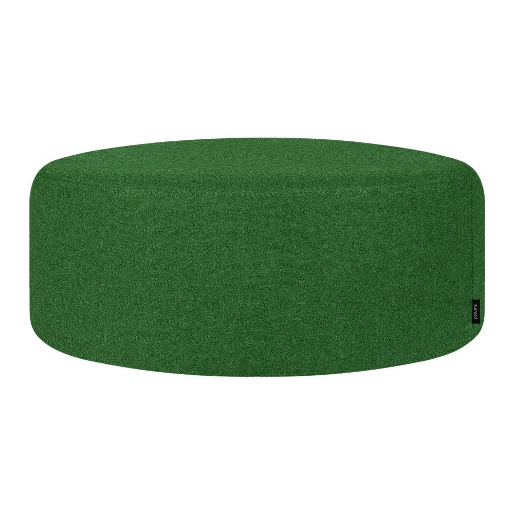 Puf verde cu tapițerie din lână Folk – noo.ma