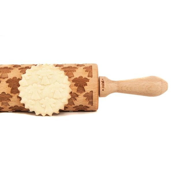 Sucitor din lemn cu detalii de Crăciun în relief Valek Angel-image-3