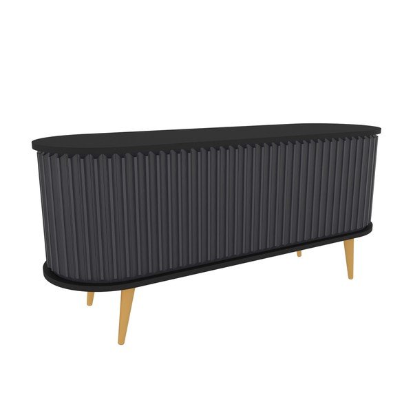 Comodă TV negru-gri antracit 140x64 cm Stor – Kalune Design-image-2