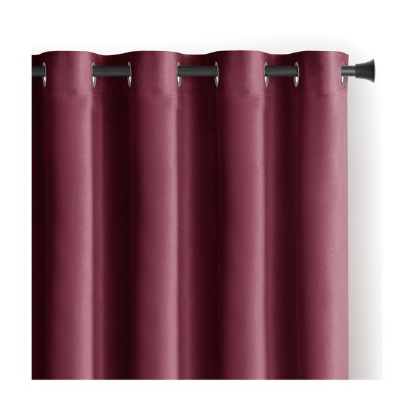 Draperie burgundy/roz dimout (semi-opacă) din catifea 140x270 cm Eyelets – Restilo