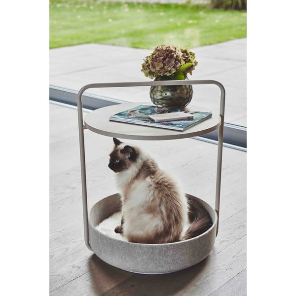 Măsuță auxiliară rotundă ø 50 cm Tavolino Nougat – MiaCara-image-1