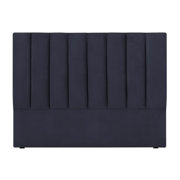Tăblie de pat albastru-închis tapițată 160x120 cm LA - Cosmopolitan Design