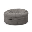 Fotoliu bean bag gri închis cu tapițerie din catifea reiată Roll 105 – SLOWDOWN