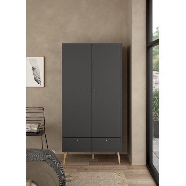 Șifonier gri antracit 99x200 cm Bodo – Tvilum-image-1