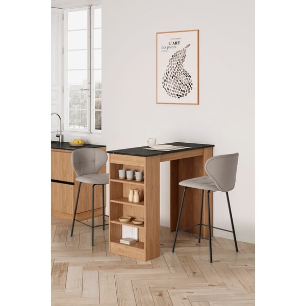 Scaune de bar bej 2 buc. (înălțime șezut 67 cm) Maura – Marckeric-image-1