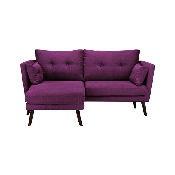 Canapea cu 3 locuri Mazzini Sofas Elena, cu șezlong pe partea stângă, mov-image-1