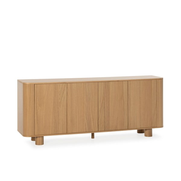 Comodă în culoare naturală cu aspect de lemn de stejar 180x75x40 cm Padoc – MOME-image-3