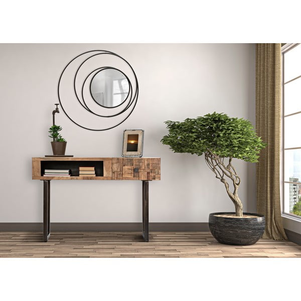 Oglindă de perete Mauro Ferretti Dark, ø 80 cm-image-1