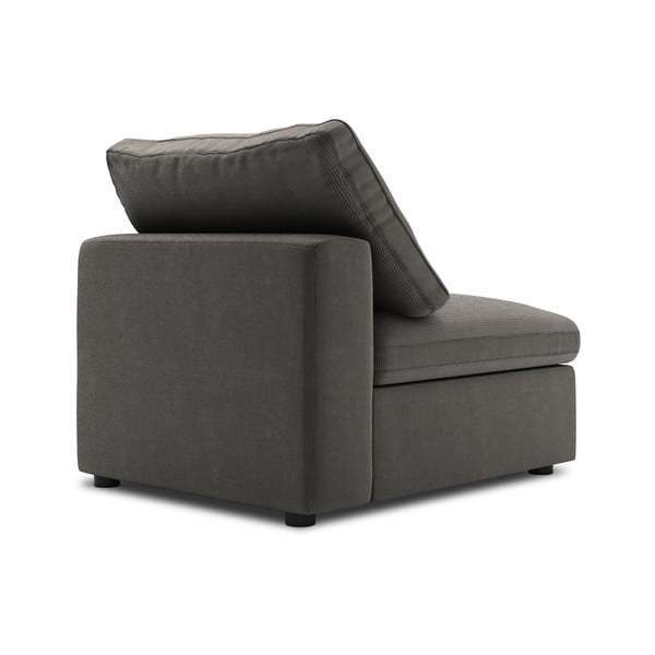 Modul cu tapițerie din catifea pentru canapea de mijloc Windsor & Co Sofas Galaxy, maro închis-image-3