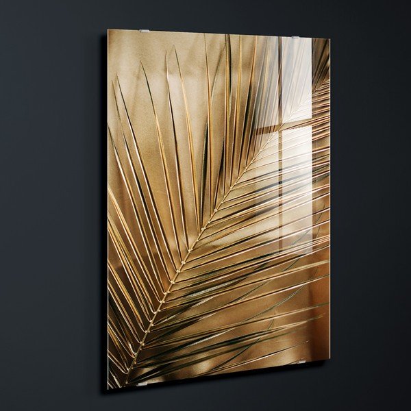 Tablou din sticlă imprimat 80x120 cm Gold Palm  – Styler-image-3