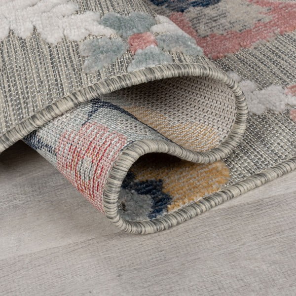 Covor de exterior gri tip  traversă 230x80 cm Flora - Flair Rugs-image-3