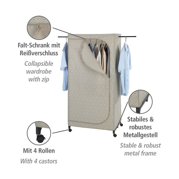 Șifonier bej din material textil 75x160 cm Balance – Wenko-image-3