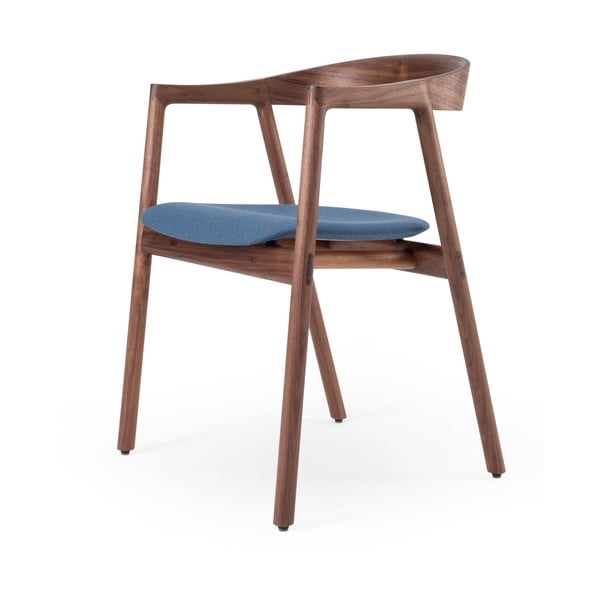 Scaun de dining albastru/maro Muna – Gazzda