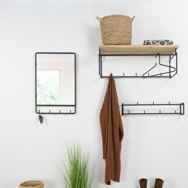 Oglindă de perete cu cuier 40x60 cm Clint – Spinder Design-image-1