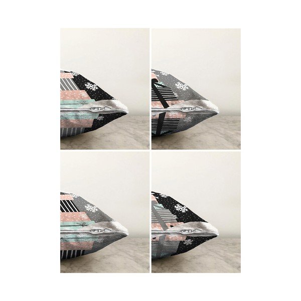 Fețe de pernă de Crăciun în set de 4 55x55 cm Merry Christmas - Mila Home-image-1