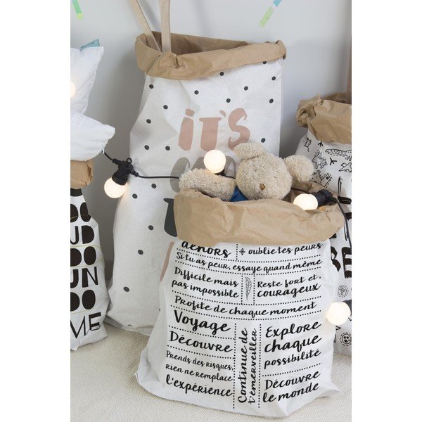 Sac depozitare din hârtie reciclată Really Nice Things Wild Rules Frances-image-2