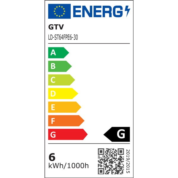 Bec cu filament E27, cu lumină albă caldă 6 W – GTV-image-1