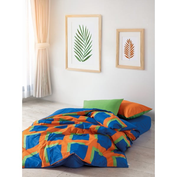 Lenjerie de pat din bumbac ranforcé pentru pat dublu, extinsă cu cearceaf inclus, cu 4 piese 200x220 cm Venus – Mijolnir-image-2
