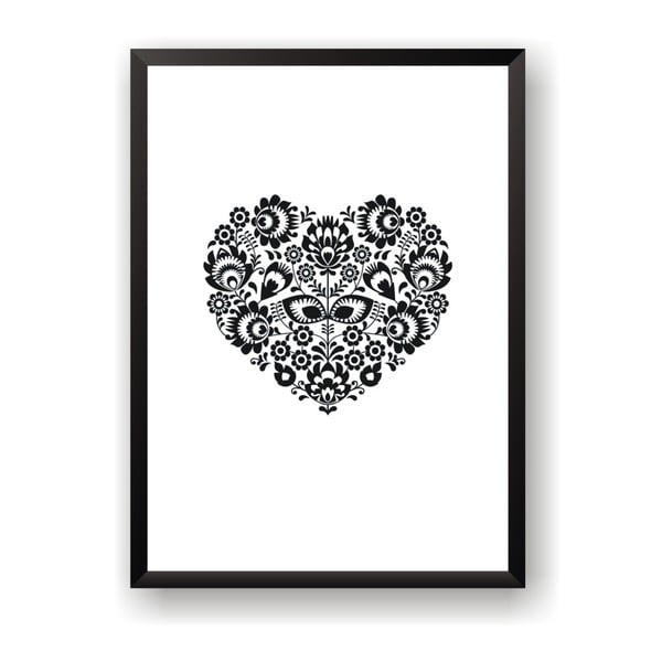 Poster Nord & Co Floral Heart, 30 x 40 cm