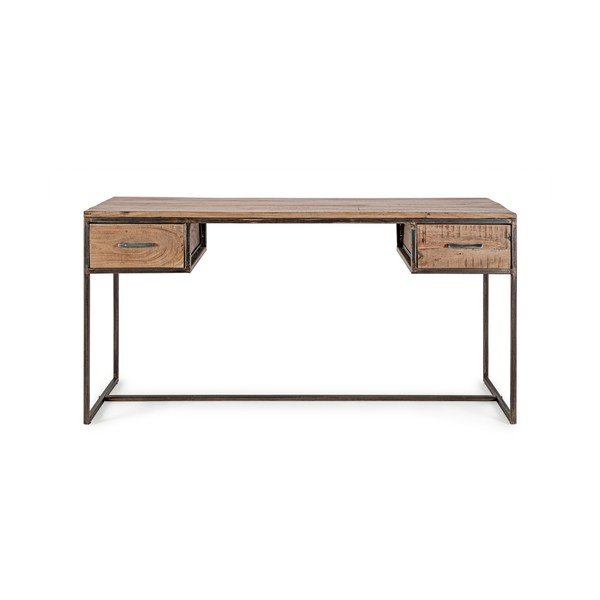 Birou cu blat din lemn de acacia 60x150 cm Elmer – Bizzotto-image-3