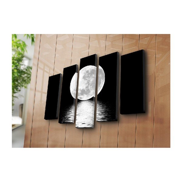 Tablou din mai multe piese White Moon, 105 x 70 cm-image-2