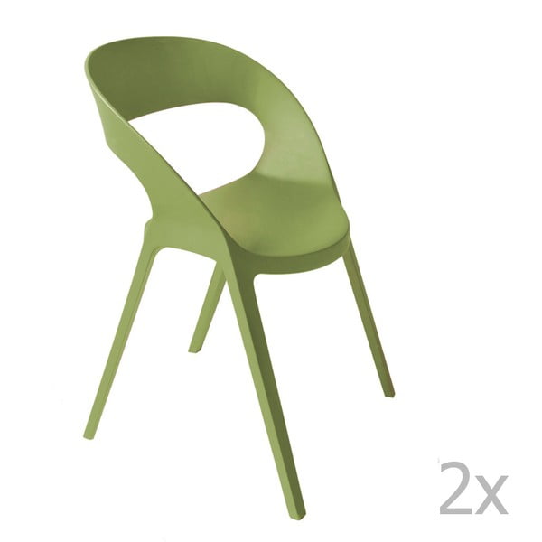 Set 2 scaune grădină Resol Carla, verde
