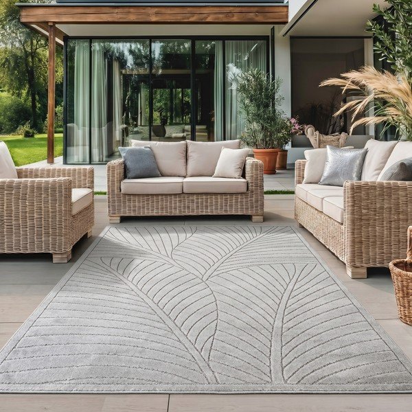 Covor pentru exterior și interior argintiu 120x170 cm Nova 1203 – Ayyildiz Carpets-image-1