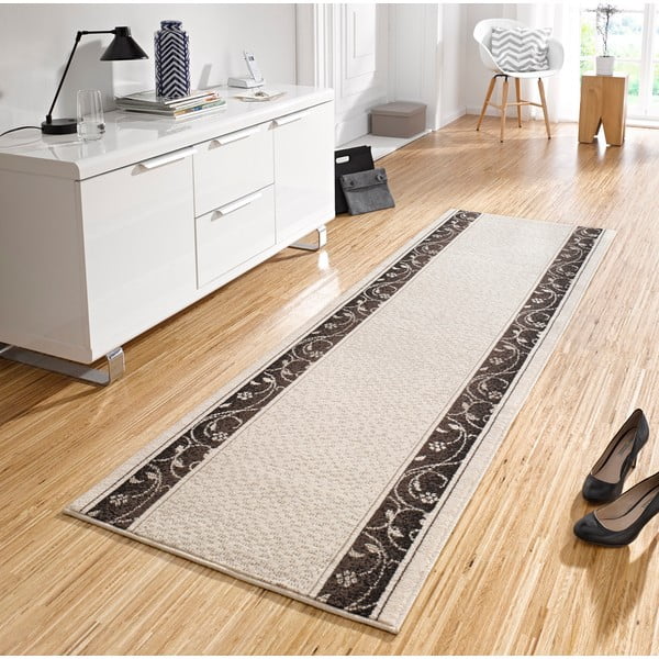 Covor maro/bej de tip traversă 80x350 cm Plant – Hanse Home-image-1