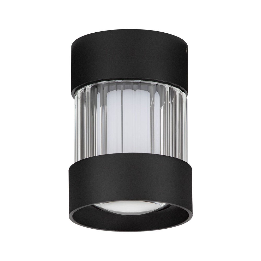 Plafoniera negru-mat LED cu intensitate reglabila din aluminiu cu abajur din sticla Glovia – Nova Luce