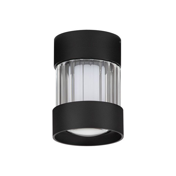 Plafonieră negru-mat LED cu intensitate reglabilă din aluminiu cu abajur din sticlă Glovia – Nova Luce