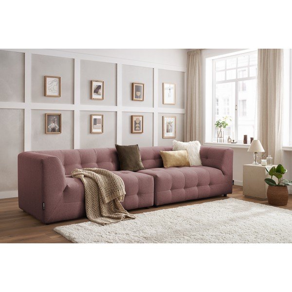 Canapea roz-închis 324 cm Kleber - Bobochic Paris-image-1